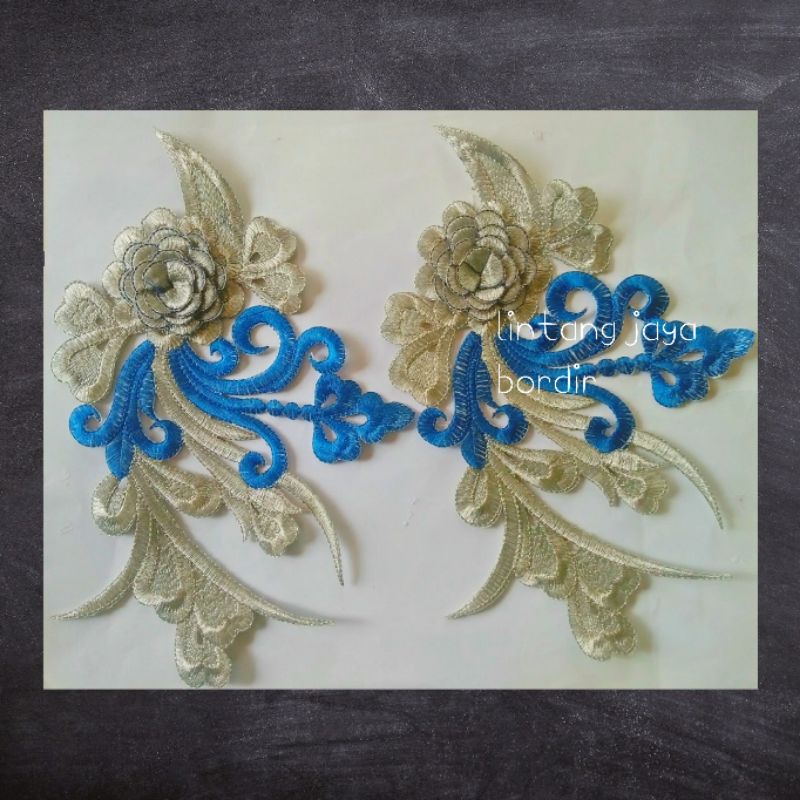 renda bordir acc bunga mawar keyla