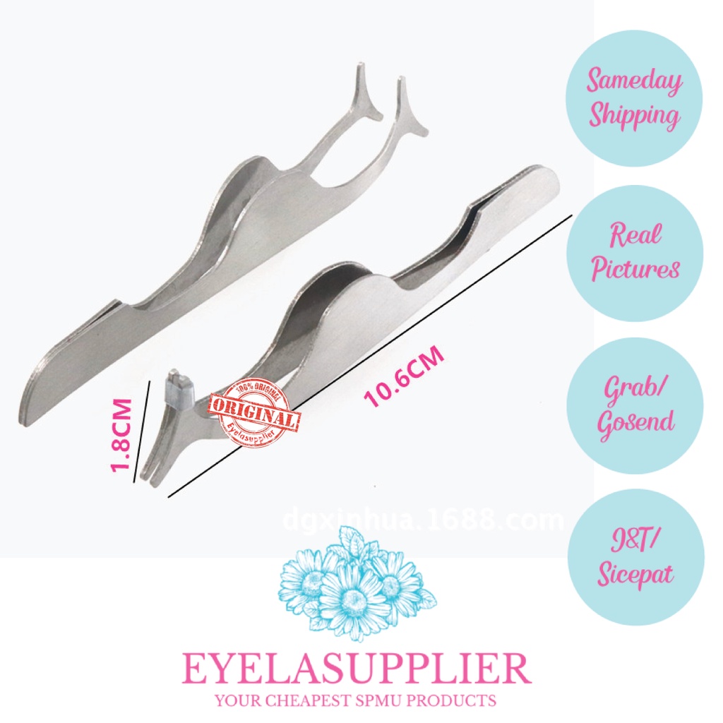 Pinset Alat Pasang Bulu Mata Bulumata Stainless Eyelash Tweezer Applicator Aplikator