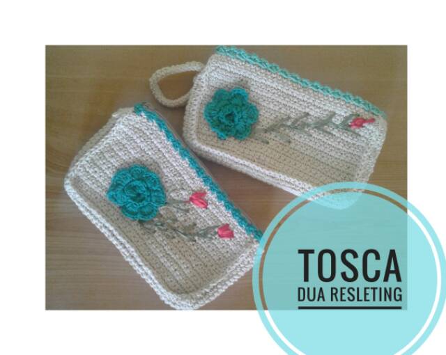 PAKET USAHA // dompet resleting dua rajut handmade // 10pcs dompet dobel sleting murah banget