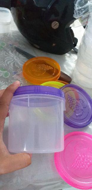 6 Pcs Toples Plastik Drat 1000 Gr/ Toples Anggur/ Toples Plastik Putar/ Toples Bumbu