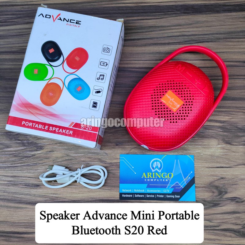 Speaker Advance Mini Portable Bluetooth S20 Red