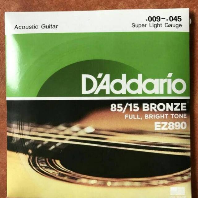 senar gitar d'addario 09 akustik ez890 new cover fullset