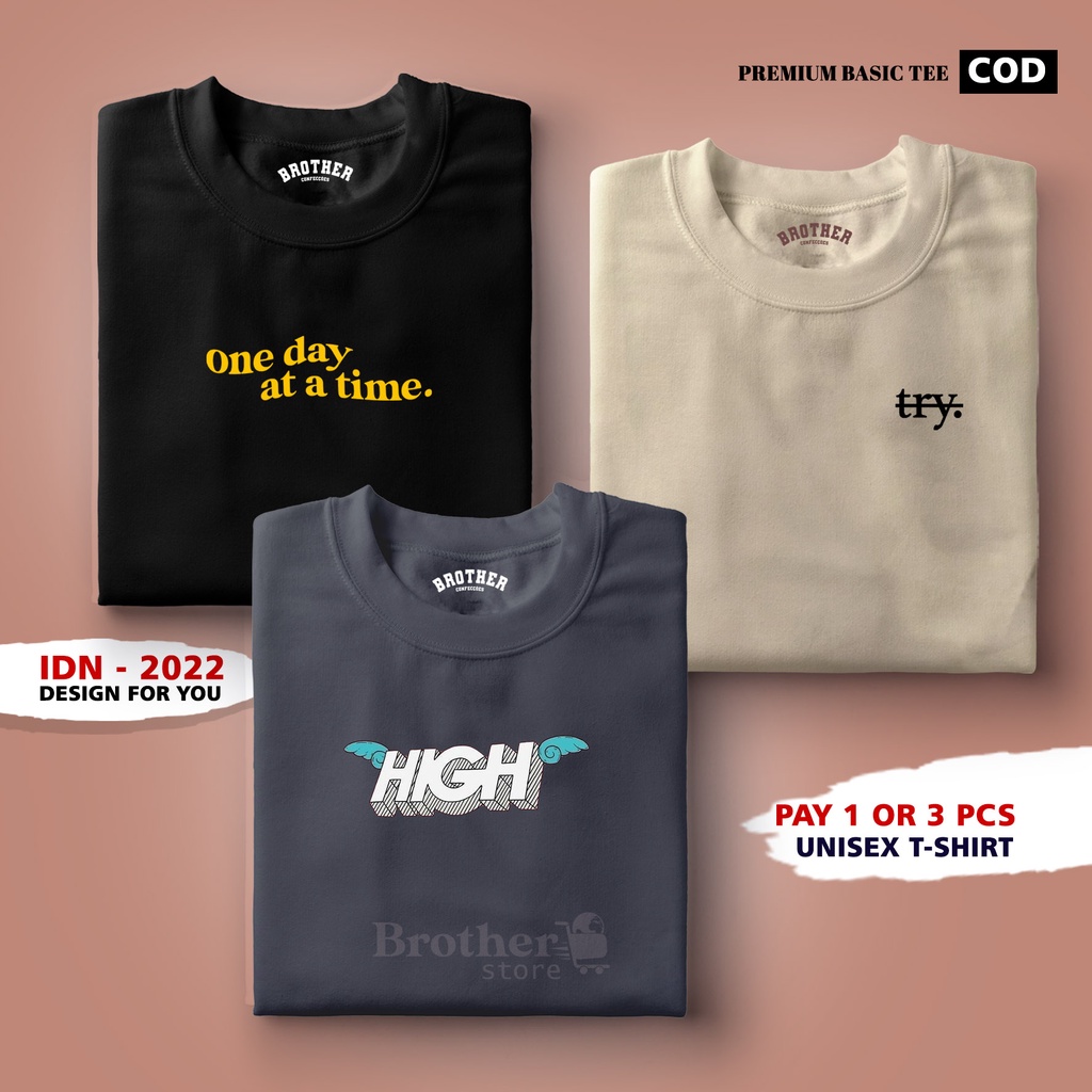 BUY 1 OR 3 PCS ( PROMO COD ) BROTHER STORE / Kaos Distro100% Catoon Combed 30s / ArticelOHT