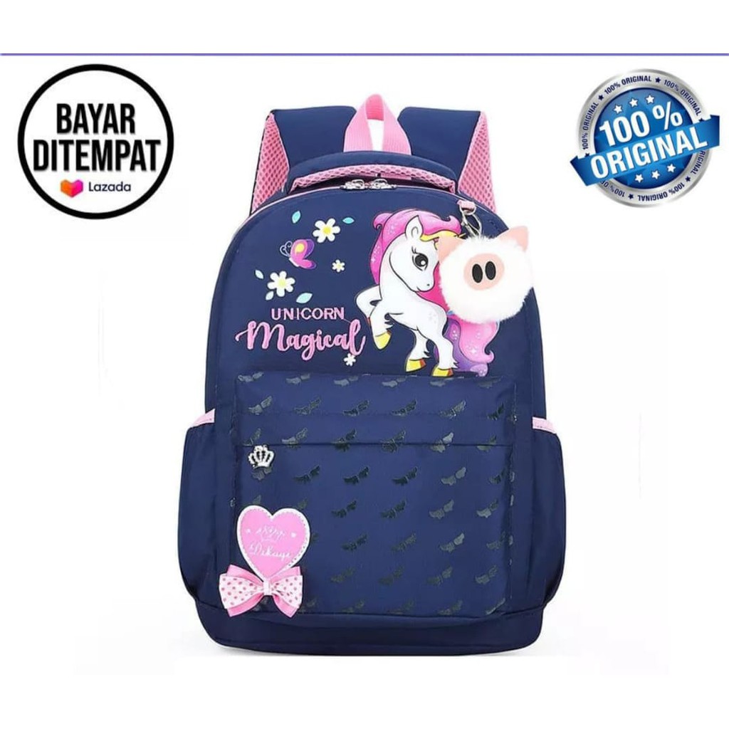 ARMELIA SHOP -Tas Sekolah AnakPerempuan Ngaji TK SD Remaja Kuda Poni Tas Ransel Anak SD { BISA COD }