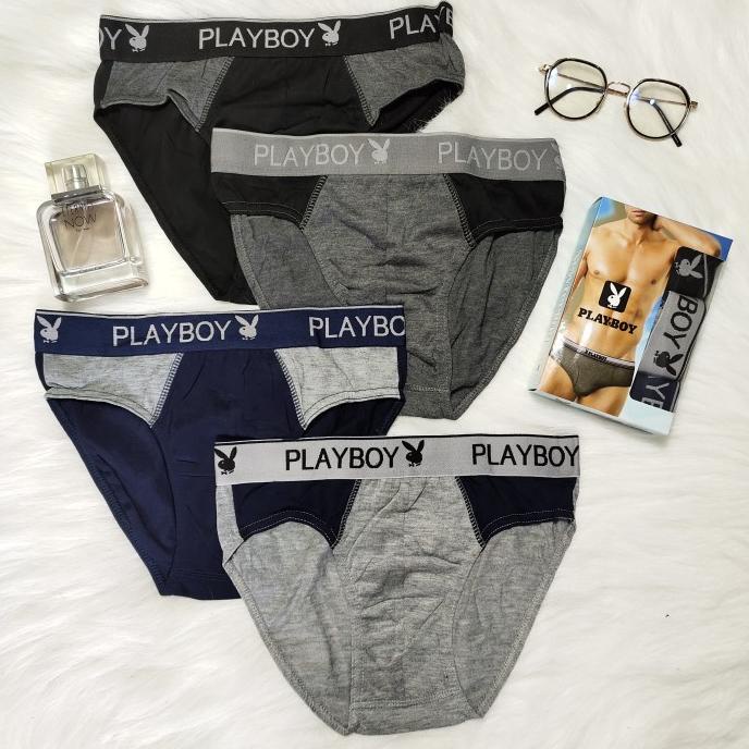 3Pcs/ Celana Dalam Pria Playboy/Cd Pria Murah Brief