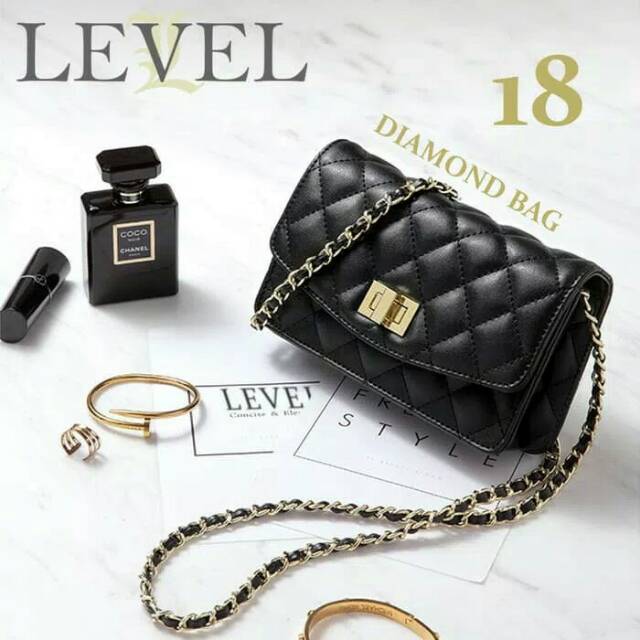 TAS LEVEL DIAMOND BAG MINI WOC (WALLET ON CHAIN)