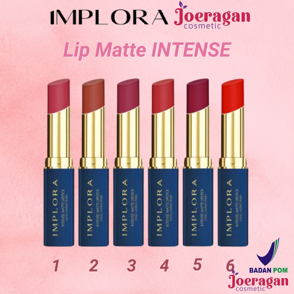 Implora Lip Matte INTENSE Lipstick Long Lasting Finish BPOM Lipstik Implora Lip Matte Implora