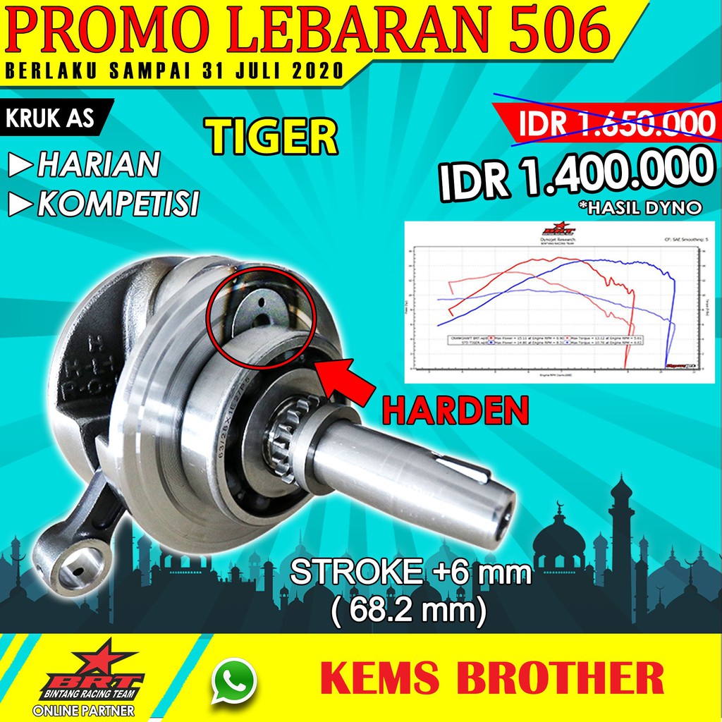 KRUK AS TIGER BRT STROKE UP ORIGINAL BRT FREE BEARING KRUK AS BRT