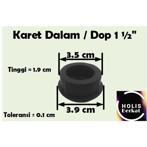 Karet Alas Kaki Lemari Rak Meja Kursi Dalam/Karet Pipa Dop 1 1/2 Inch