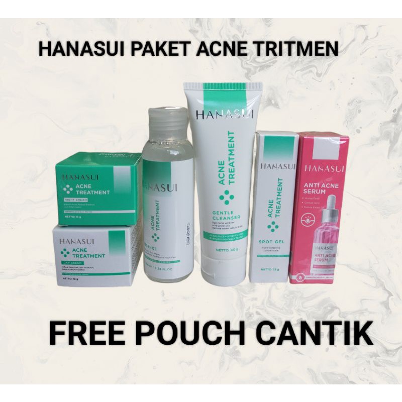 ✨SHASYA✨ HANASUI ACNE TREATMENT SERIES PAKET SKINCARE HANASUI ANTI ACNE ECER