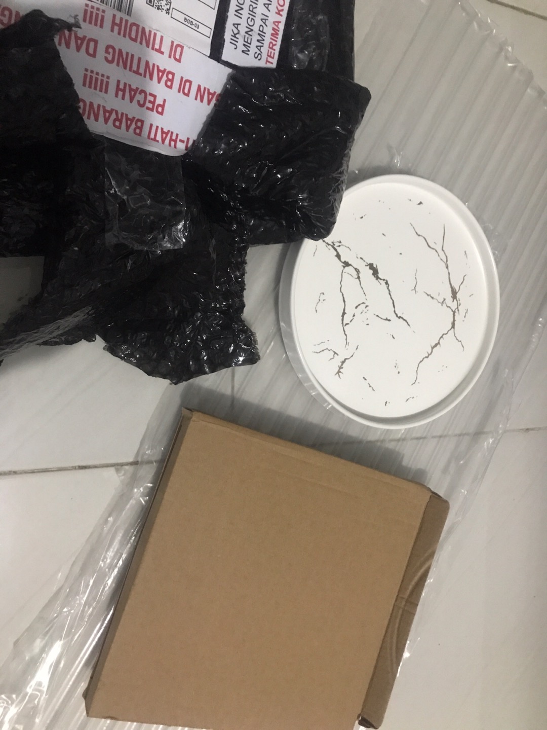 Marble Western Circular Steak Plate Jewelry Plate