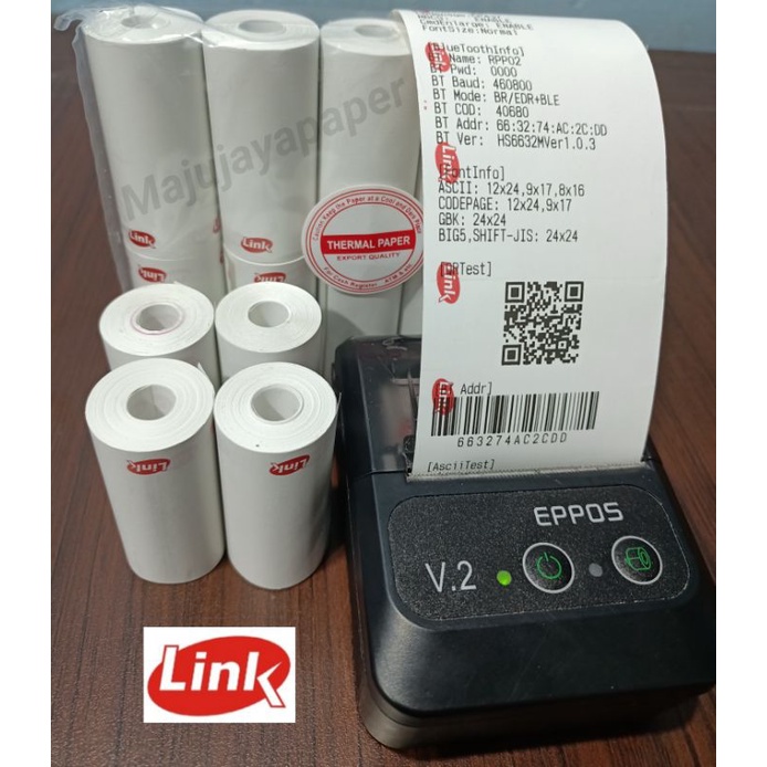 

KERTAS THERMAL EDC LOGO LINK 58X30/57X30 COCOK UNTUK BRILINK
