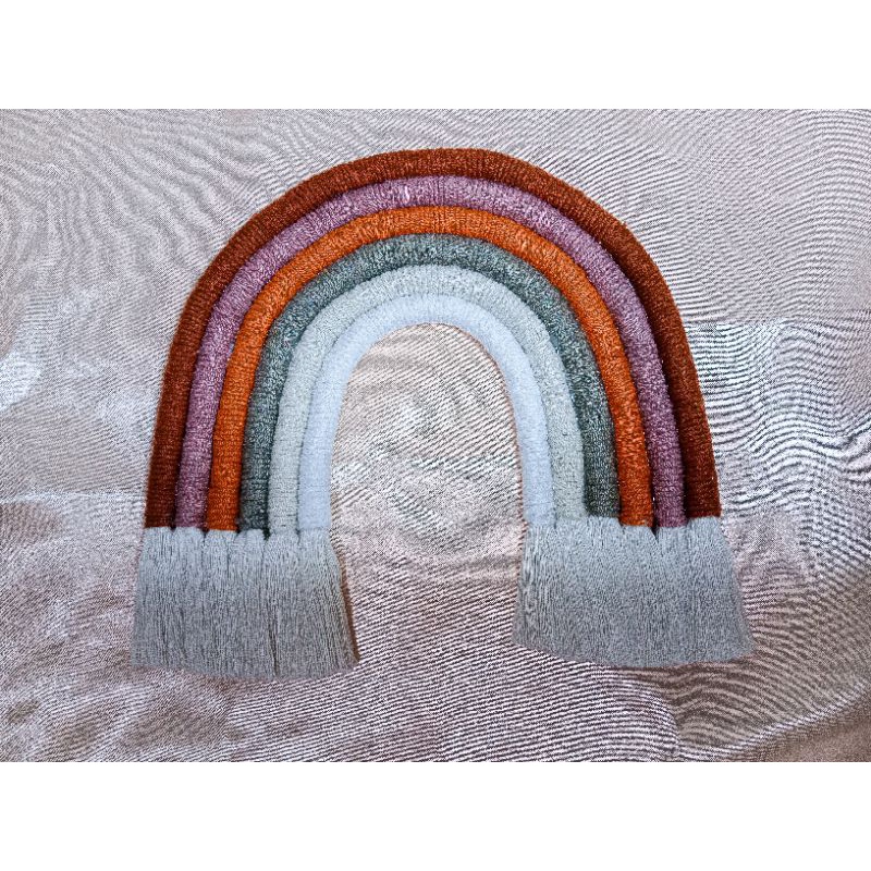 Ready stock/ Macrame Rainbow/handmade macrame/Gift macrame/Hiasan dinding/dekorasi dinding/makrame p