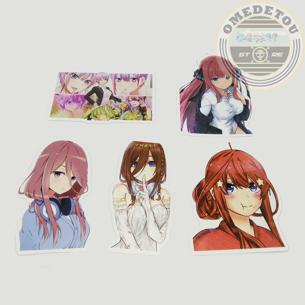 Sticker Anime Gotoubun No Hanayome Paket F Shopee Indonesia