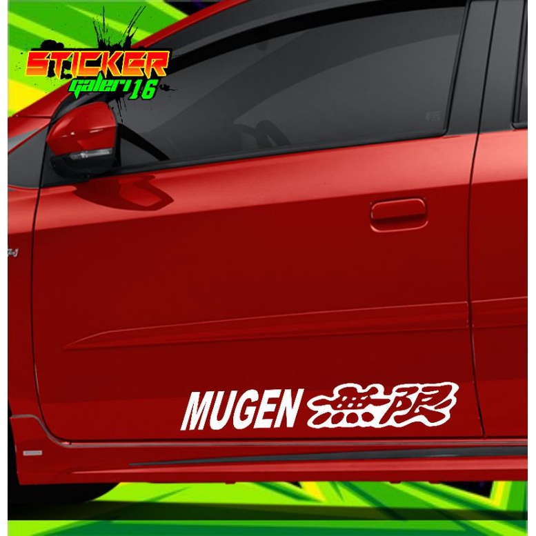 STIKER STICKER CUTTING MUGEN  STIKER MUGEN STIKER  KACA MOBIL  STIKER BODY MOBIL cutting stiker muge
