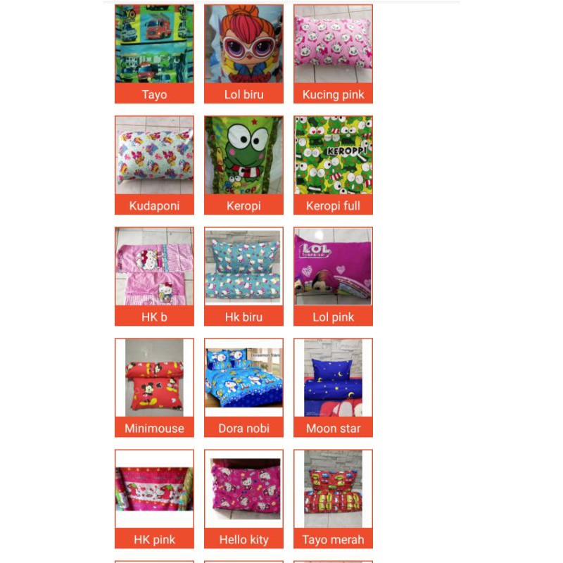 Sarung bantal  1pics ukuran 67x45 cocok untuk Bantal Brendis..