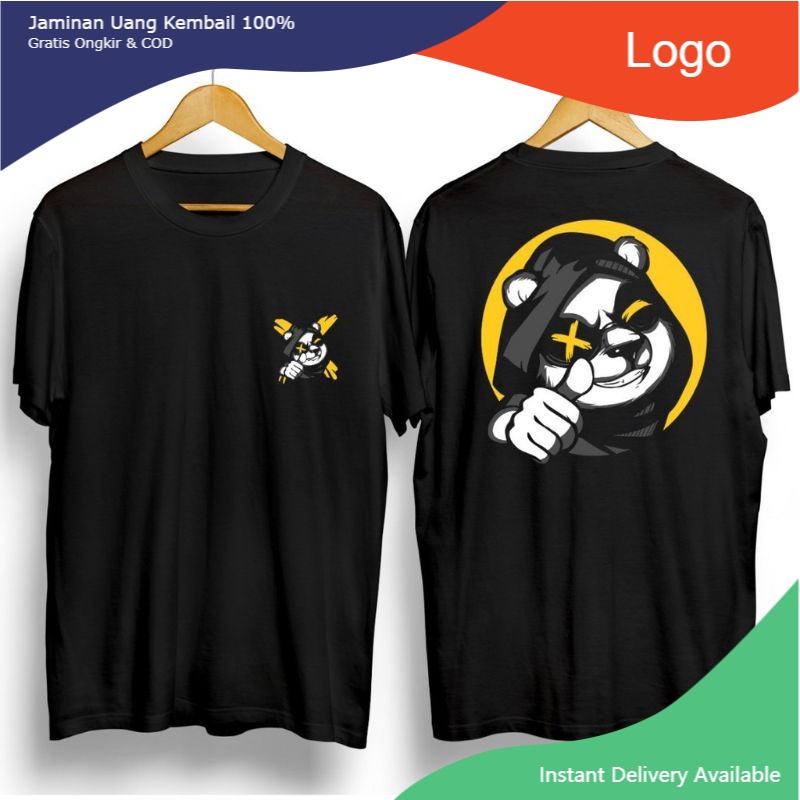 KAOS PRIA/KAOS PANDA JEMPOL/KAOS PANDA/KAOS DISTRO MURAH
