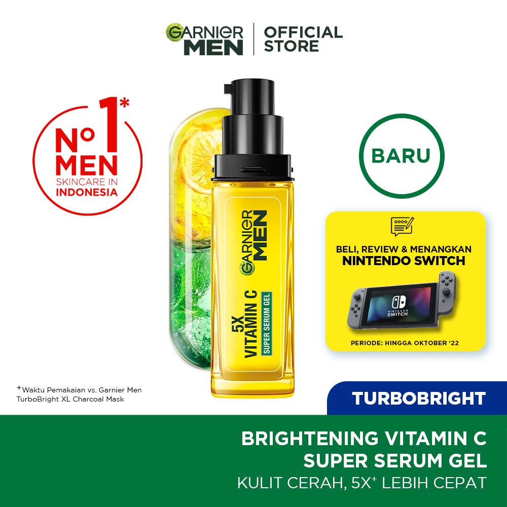 Jual Garnier Men Turbo Bright 5x Vitamin C Super Serum Gel 30ml