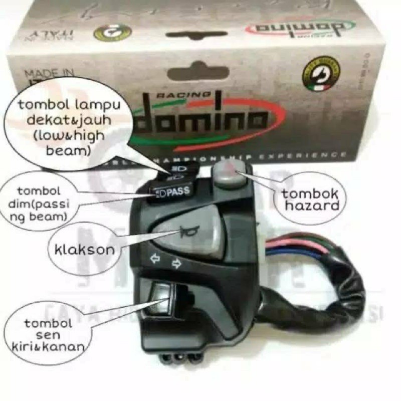 SAKLAR KIRI NMAX DOMINO PLUS HAZARD UNIVERSAL SEMUA MOTOR