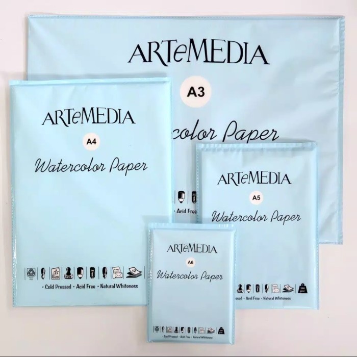 

Sketsagambar- Artemedia Watercolor Paper A5 - 12 Sheets - 200 Gsm -Buku-Gambar-Sketsa.