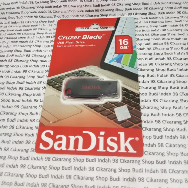 Original Sandisk Flasdisk 16gb Cruzer Blade CZ50 USB Flash Disk 16Gb