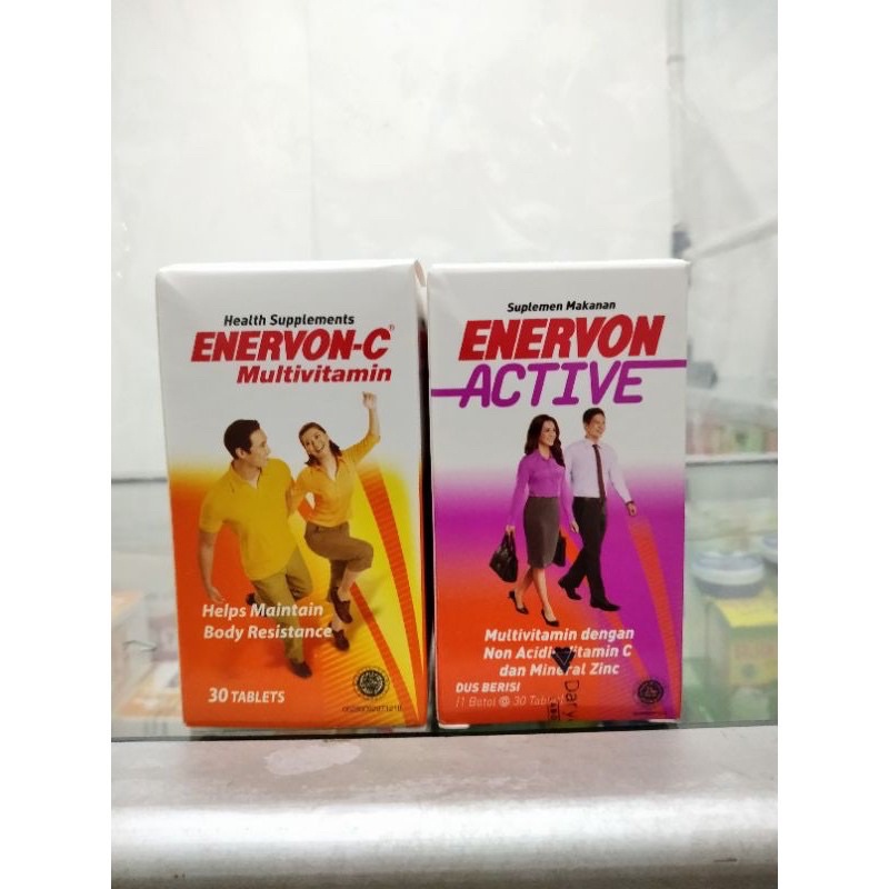 Enervon C & Enervon Active Botol - Multivitamin & Active Botol 30 Tablet