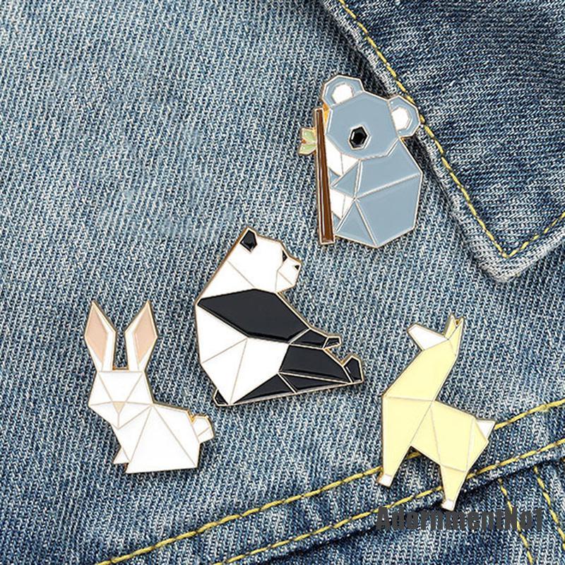 (Adornmentno1) Bros Pin Enamel Bentuk Panda / Koala / Alpaca / Kelinci Untuk Aksesoris Pakaian