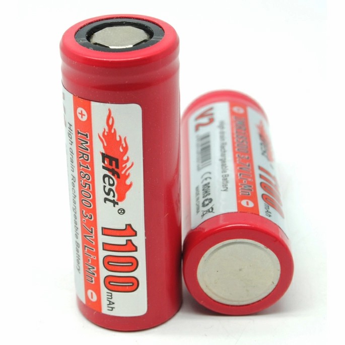 Baterai battery IMR 18500 Li-ion 3.7V 1100mAh Efest
