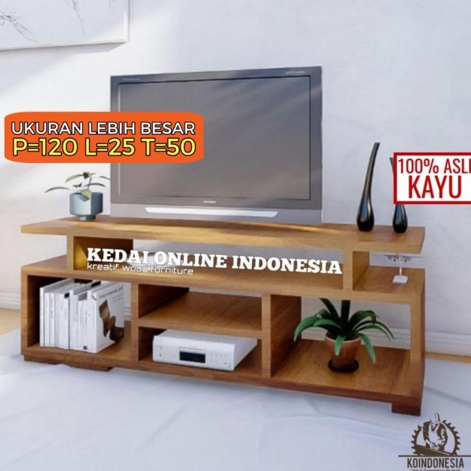 Baru Meja Tv Minimalis Kayu Rak Tv Modern Lemari Bupet Tempat Tv Murah Gogobloom