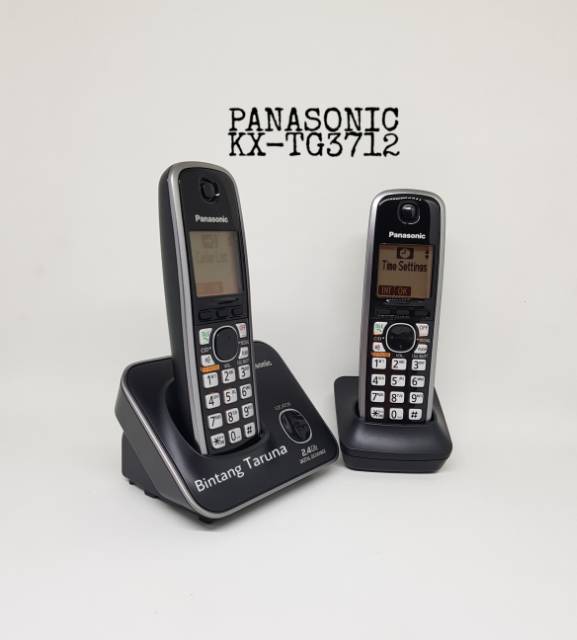 Wireless Phone Panasonic KX-TG3712 Telfon Panasonic TG3712 (Hitam)