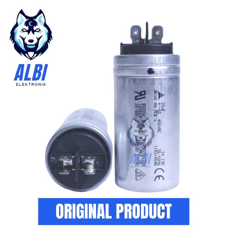 Capasitor AC panasonic ORI 20uf /kapasitor original panasonic 20uf