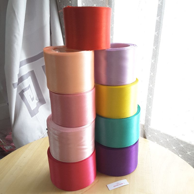 

Pita Satin 2 inch Polos Harga per 5 meter