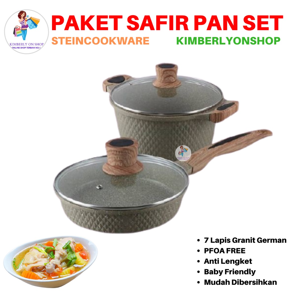 Frypan Dan Casserole Stein Cookware Paket Safir