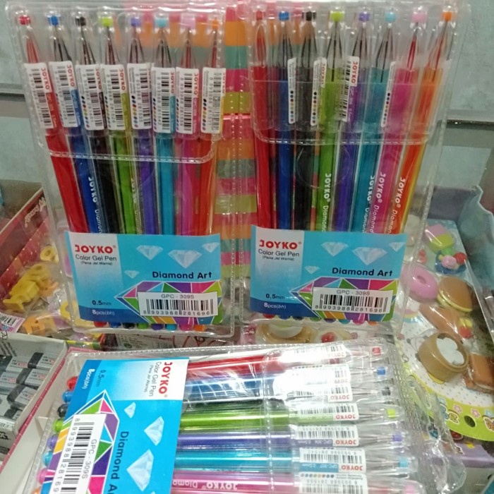 

Eklusif Pen / Pulpen / Ballpoint Gel Diamond Art 8 Warna Limited