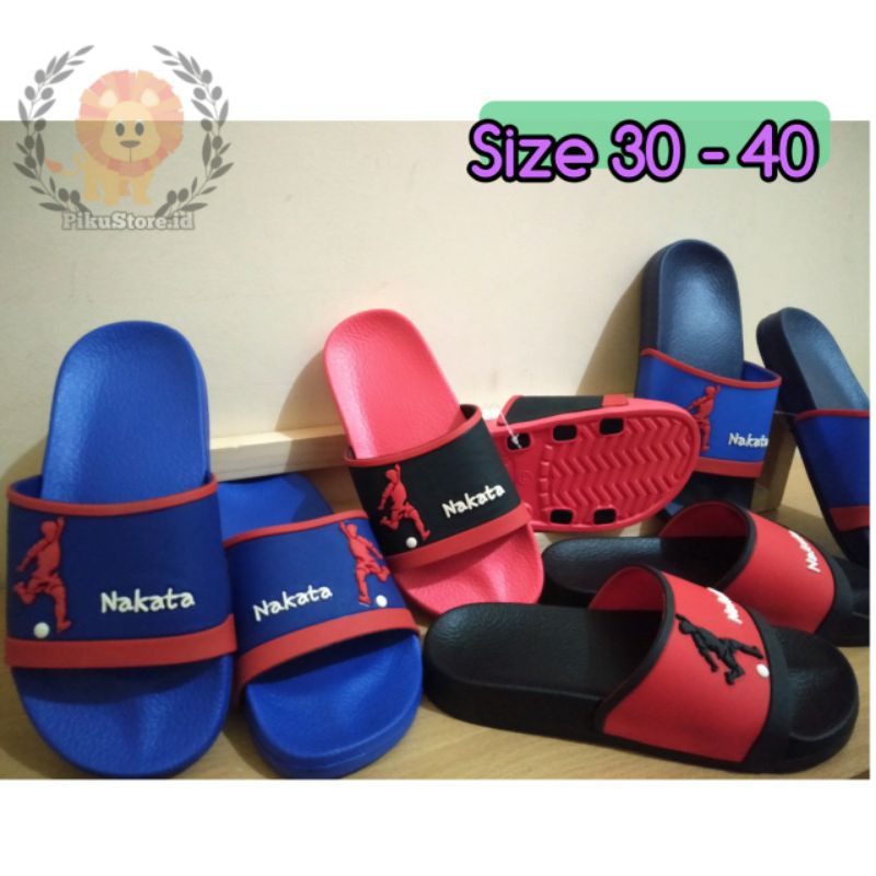 [PIKU] Sandal slop SIZE 30-40 NAKATA sandal anak SANDAL SLIDE