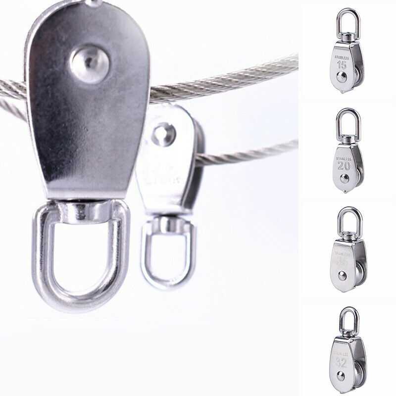 (100% BARANG ORI) ASOL Katrol Kerekan Mini Serbaguna Swivel Pulley Stainless Steel