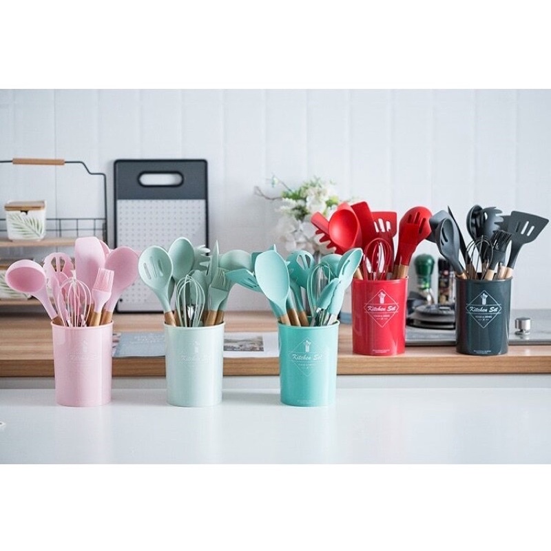 Sutil Silicone Kitchen Set - Spatula silikon set - Utensil Kitchen Set