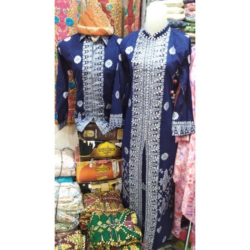 Gamis Songket Couple Modern Jumbo Batik Jupri Motif Songket Palembang Songket Couple keluarga