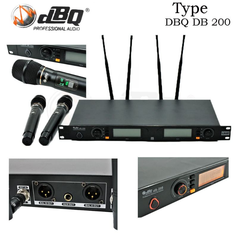 MIC WIRELESS DBQ MIK WERLES DBQ DB 200 UHF ORIGINAL