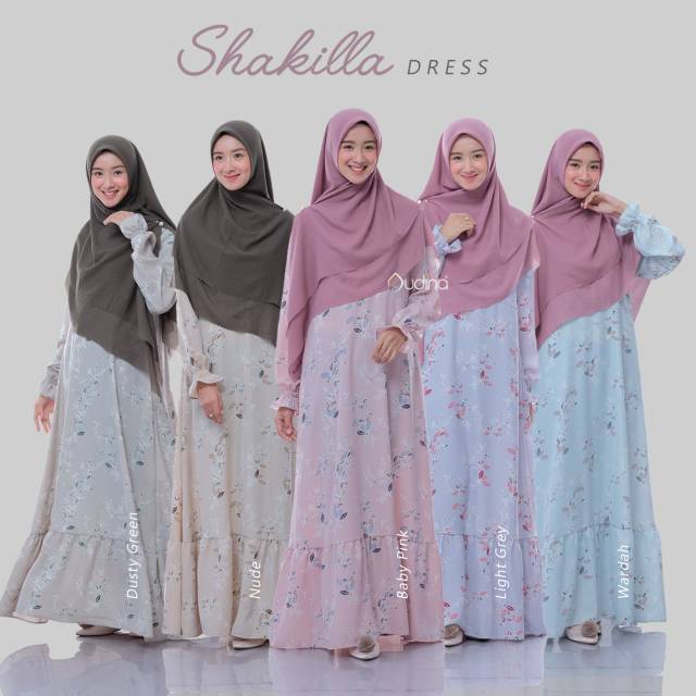 Shakilla Dress ORI Audina /Gamis Audina/Dress Audina/Gamis Motif Audina/Gamis Cantik/Gamis Syar'i