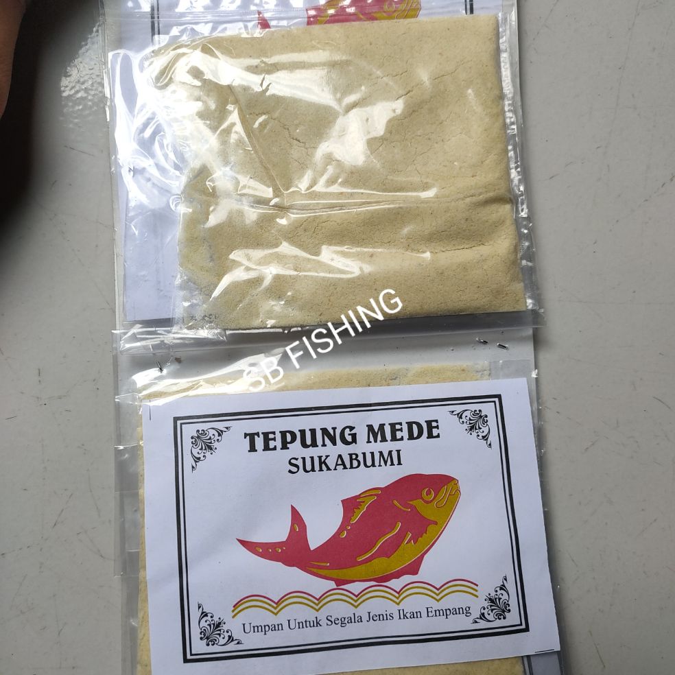 Tepung Mede suka bumi - umpan pancing segala ikan dan medan