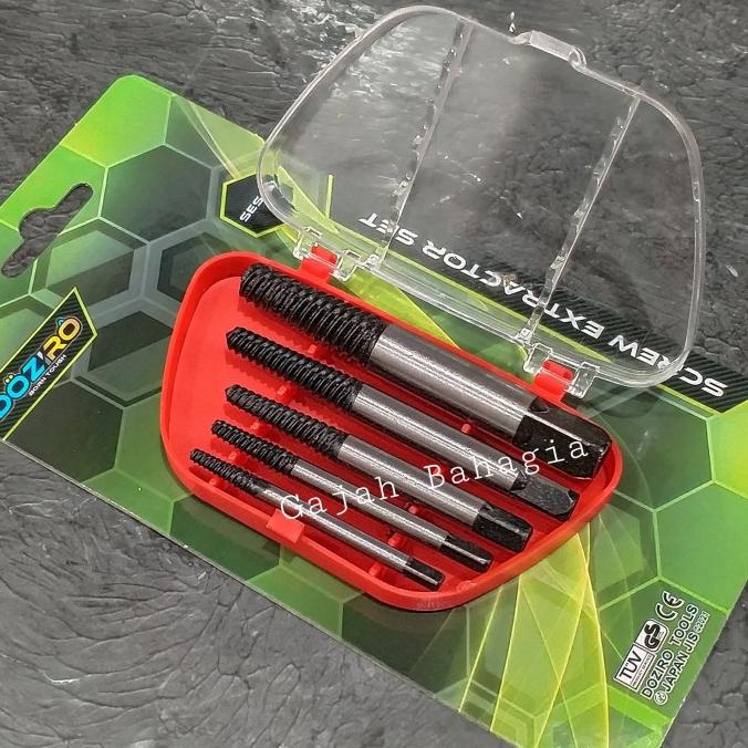 Open DS] Tap balik Set Alat buka baut patah Tap balik baut patah rusak Set 5pcs