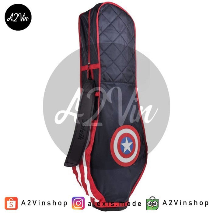 Sarung Penutup Tas Golf Volvik Marvel Captain America Golf Bag Cover