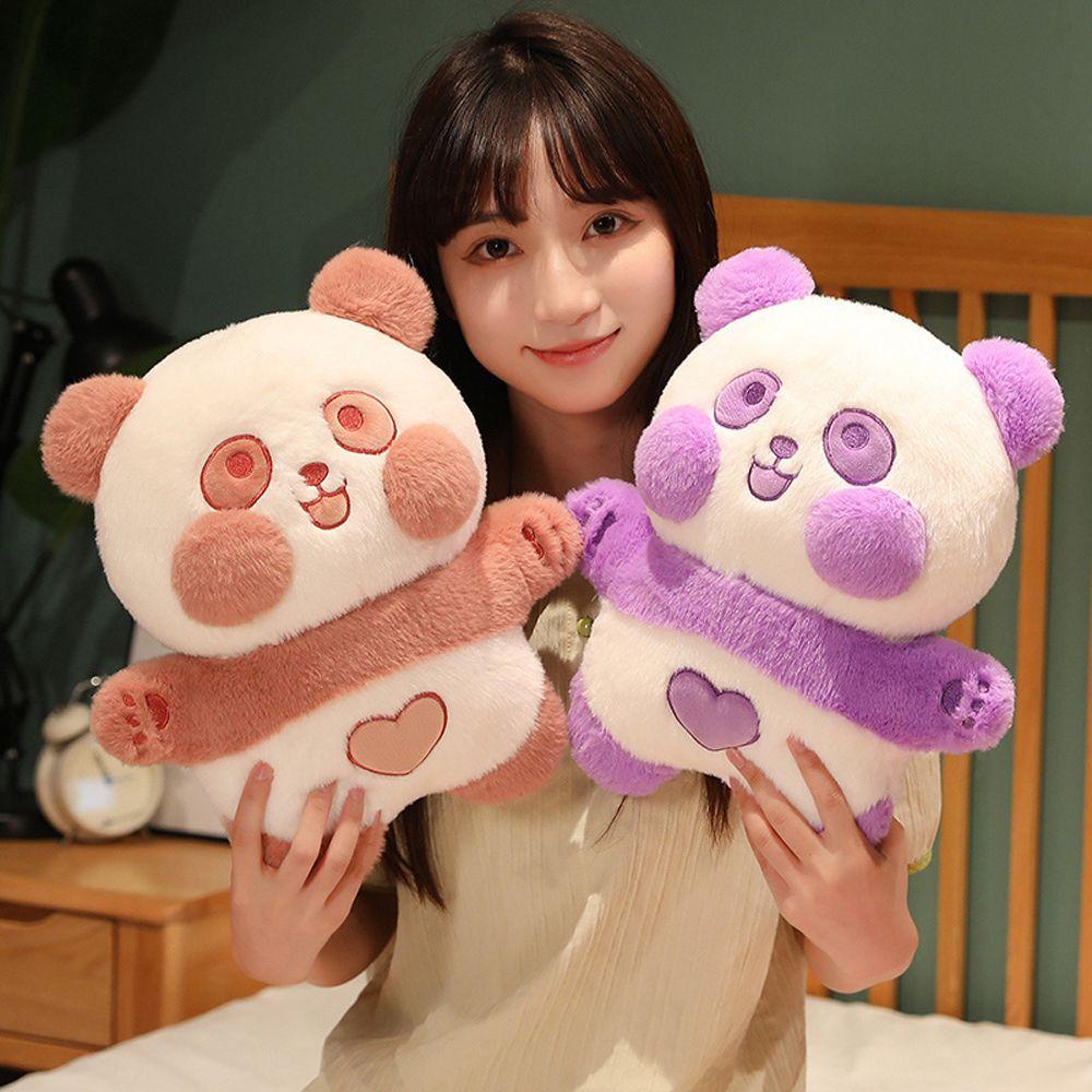 Lanfy DuDu Panda Mainan Mewah 38 cm Kualitas Tinggi Mainan Lembut Menemani Hadiah Ulang Tahun Fluffy Panda Kartun Boneka Mainan