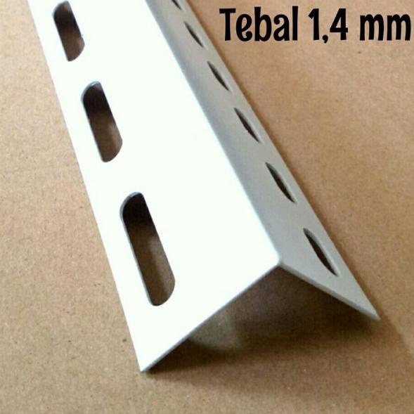 Ω Besi siku lubang 2 meter - Merah ۞