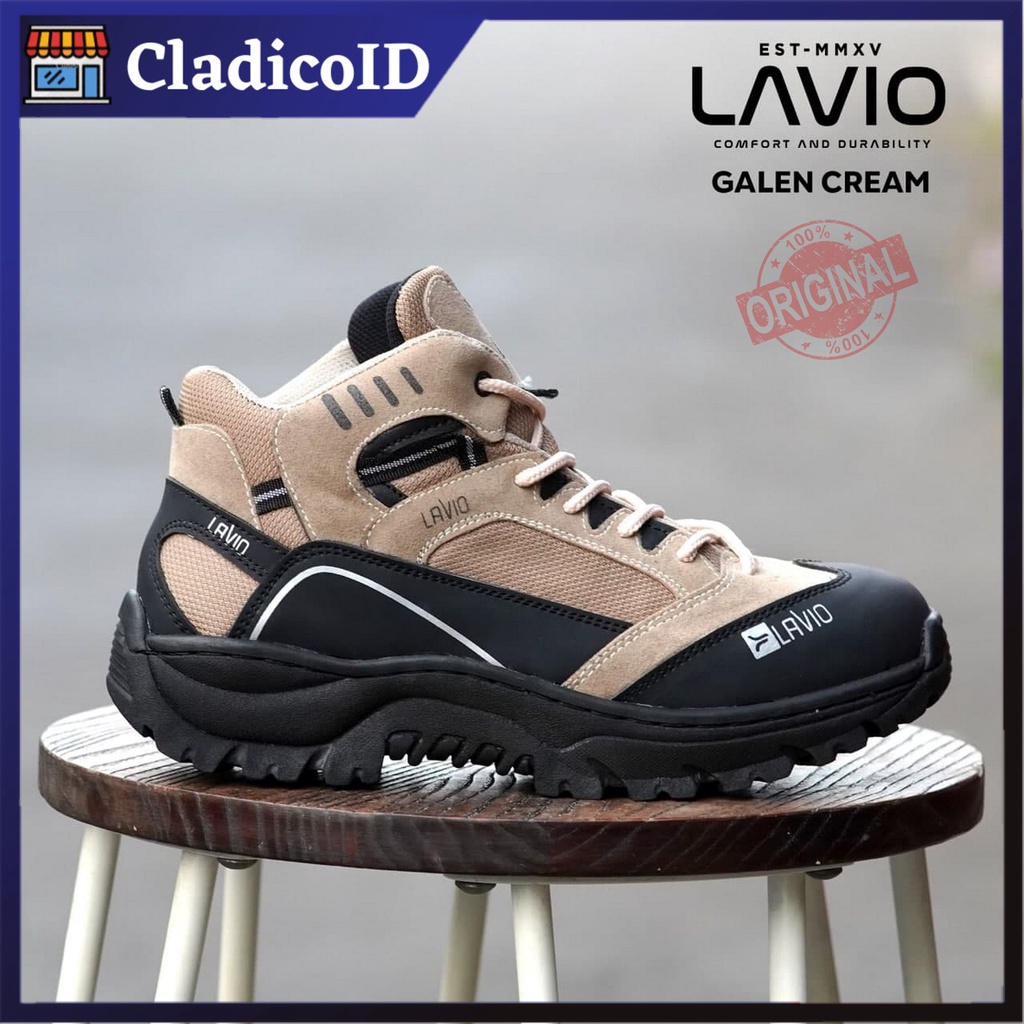 LAVIO Galen Best Seller Sepatu Pria Safety Shoes Ujung Besi High Quality Kerja Lapangan Proyek Mendaki Gunung Outdoor Sefty Boot Cowok