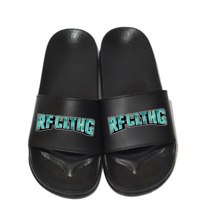 RF CLTHG SANDAL SLIDE ORIGINAL TANPA LEM SENDAL SLIDE PRIA TERBARU SANDAL SLOP HITAM PRIA DAN WANITA SANDAL SLOP ANTI LICIN TERLARIS TREND Finetic slip on original ZAVISION