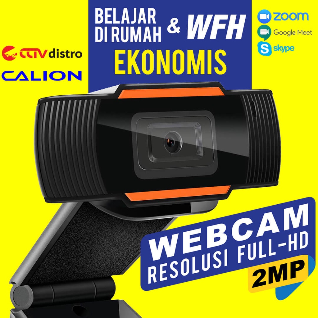 Webcam PC Laptop Full HD 1080P Murah | Web Camera USB Mini | Kamera Web Cam Calion CAL-2001WA