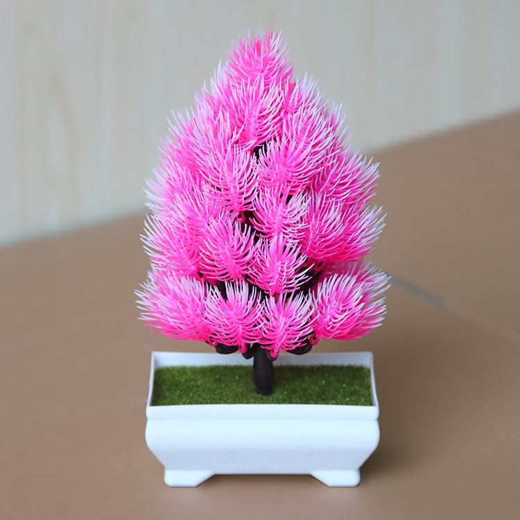 HC Pot Ornamen Christmas Bunga 21 Tanaman Hias Artificial Dekorasi Bunga Pot Bunga Plastik Import-7