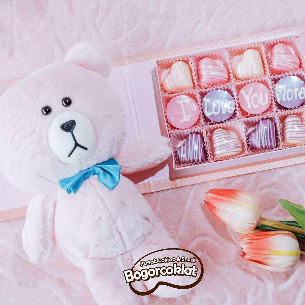 

Kado Boneka dan Coklat Pink
